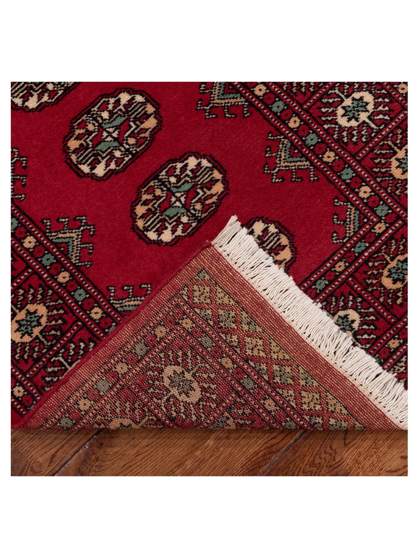 Bokhara Red Red 2.7x10.2 Hand Knotted Rug