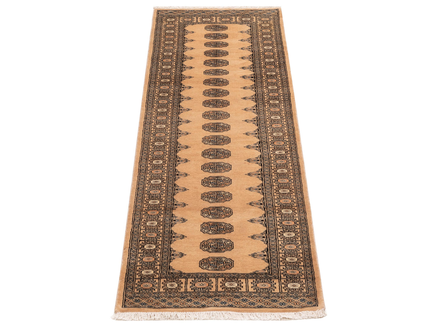 Bokhara Beige Beige 2.8x9.8 Hand Knotted Rug