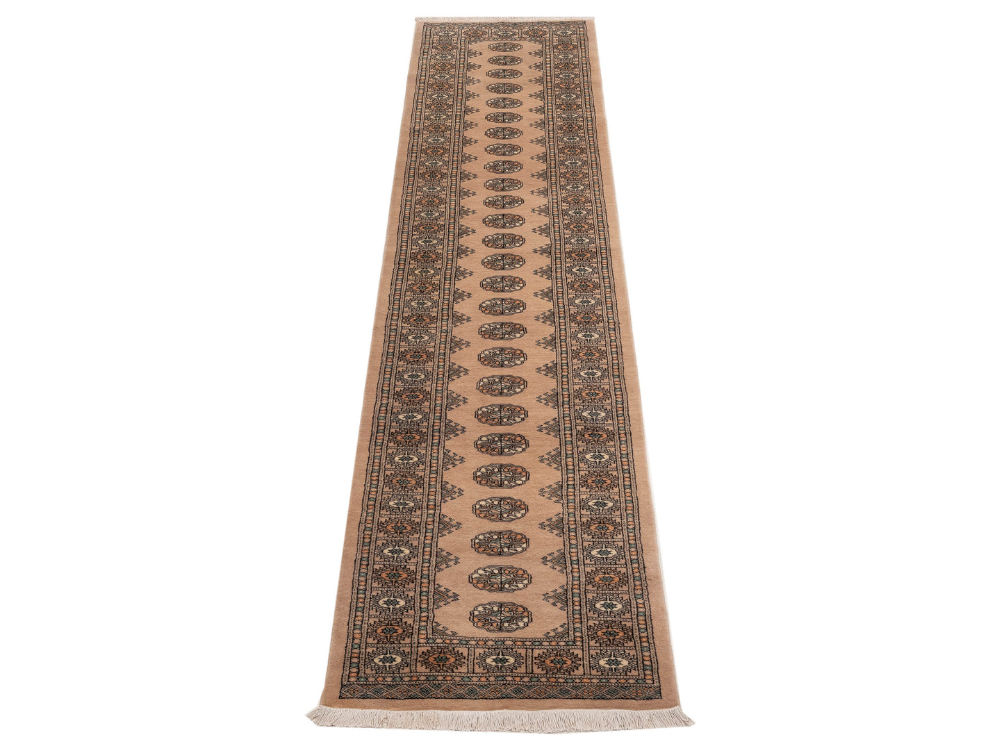 Bokhara Beige Beige 2.8x12.2 Hand Knotted Rug