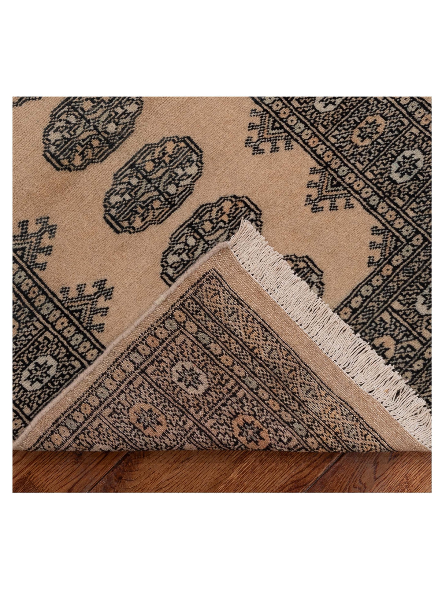 Bokhara Beige Beige 2.6x8 Hand Knotted Rug