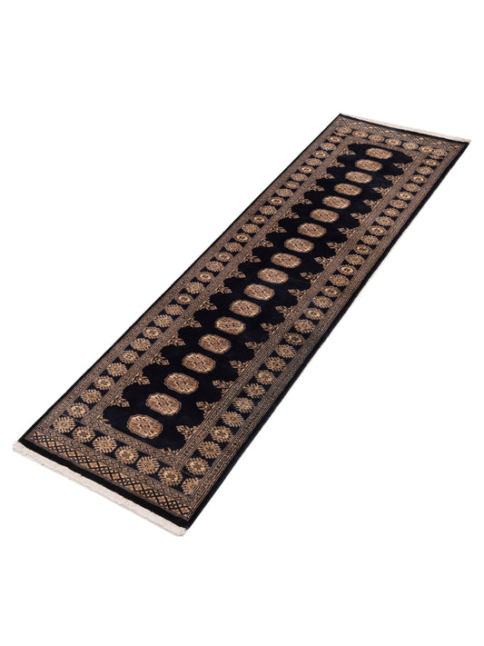 Bokhara Blue Blue 2.7x9.4 Hand Knotted Rug