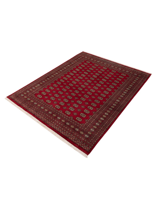 Bokhara Red Red 8.2x10.2 Hand Knotted Rug