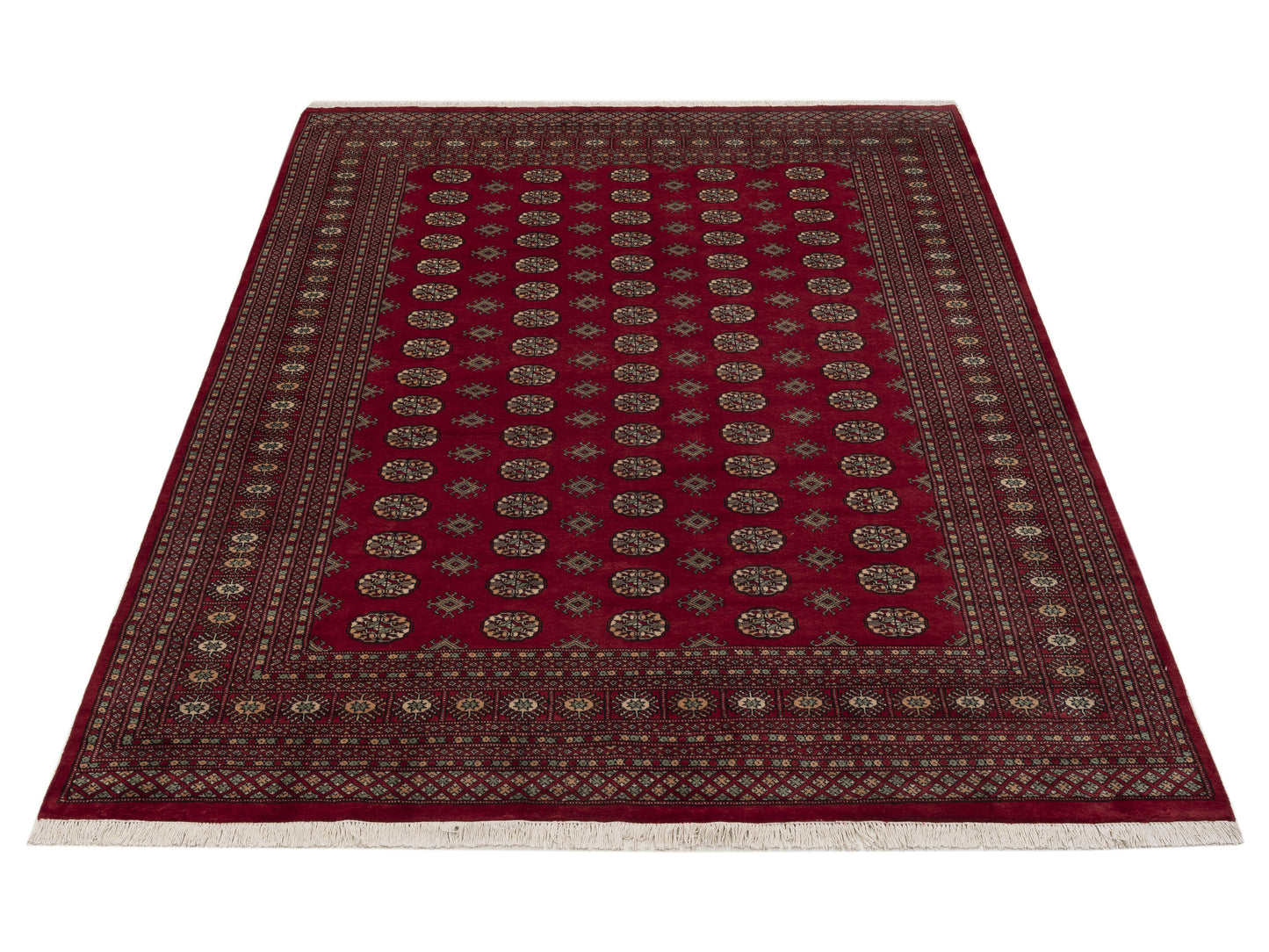 Bokhara Red Red 8.2x10.2 Hand Knotted Rug