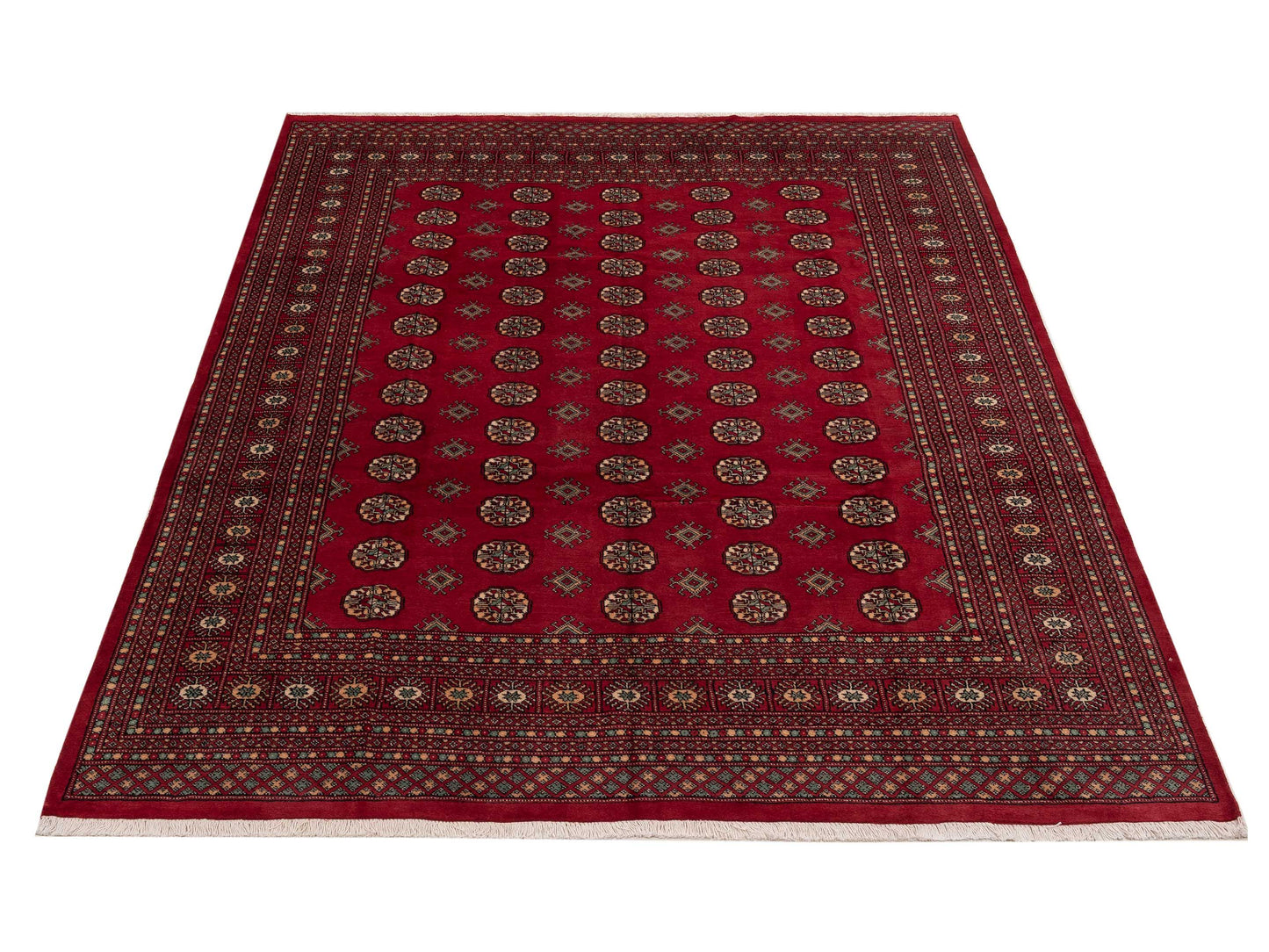 Bokhara Red Red 8.2x10.1 Hand Knotted Rug