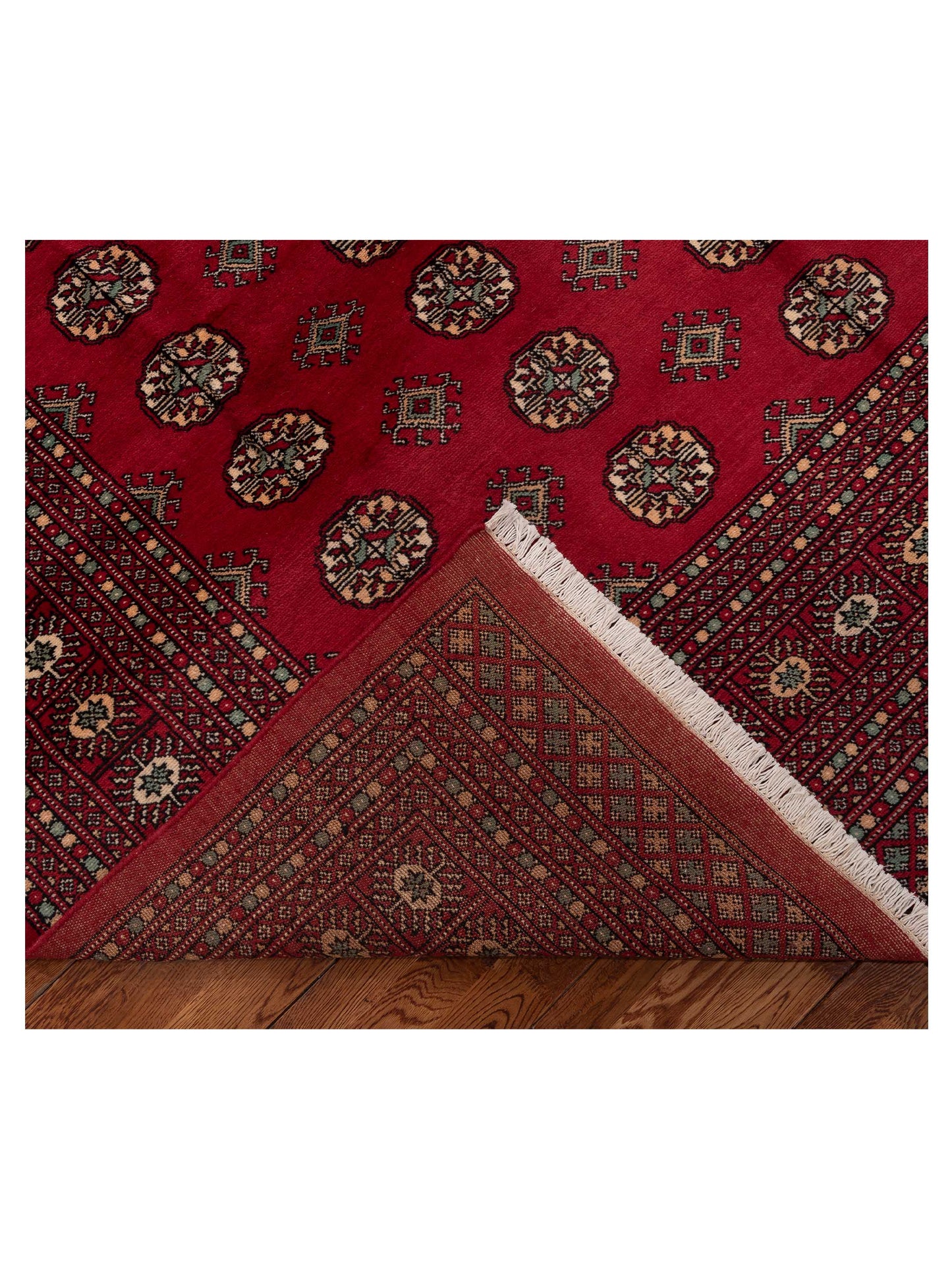 Bokhara Red Red 8.2x10.1 Hand Knotted Rug