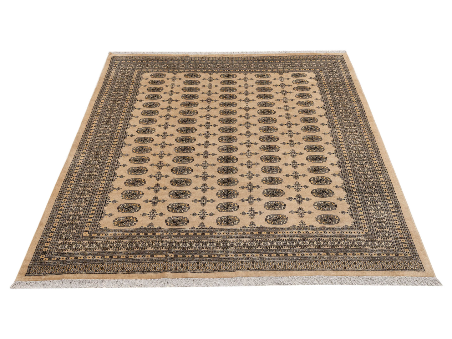 Bokhara Beige Beige 8.4x9.6 Hand Knotted Rug