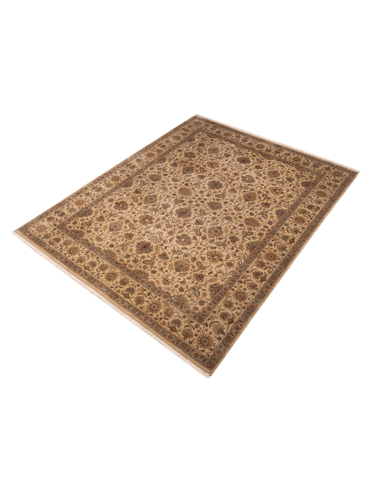 Javira Silk Ivory Ivory 8x10 Hand Knotted Rug
