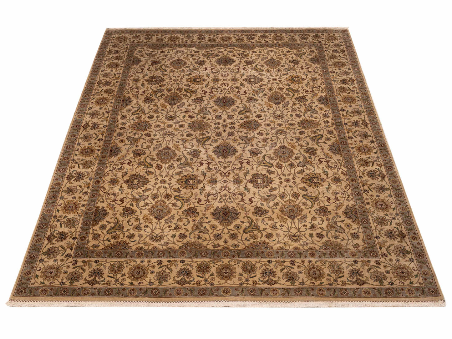 Javira Silk Ivory Ivory 8x10 Hand Knotted Rug