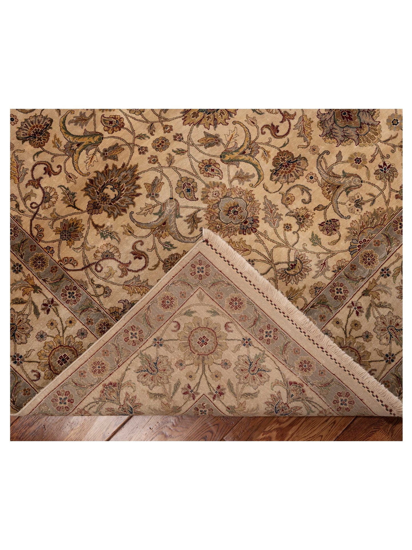 Javira Silk Ivory Ivory 8x10 Hand Knotted Rug