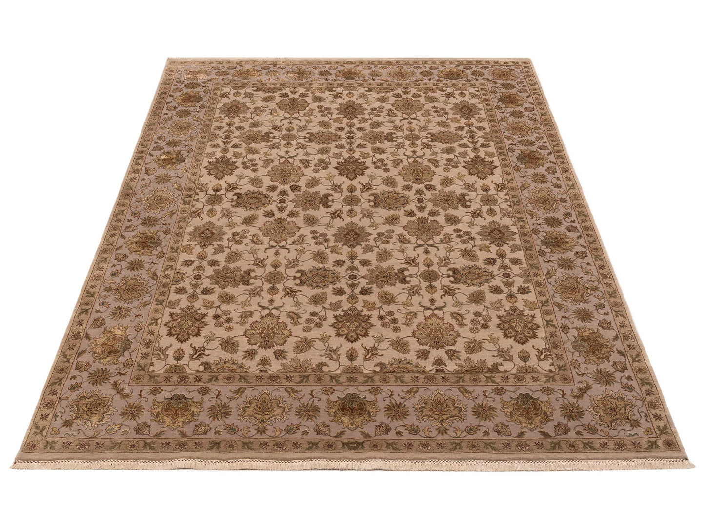 Javira Silk Ivory Ivory 8x10 Hand Knotted Rug