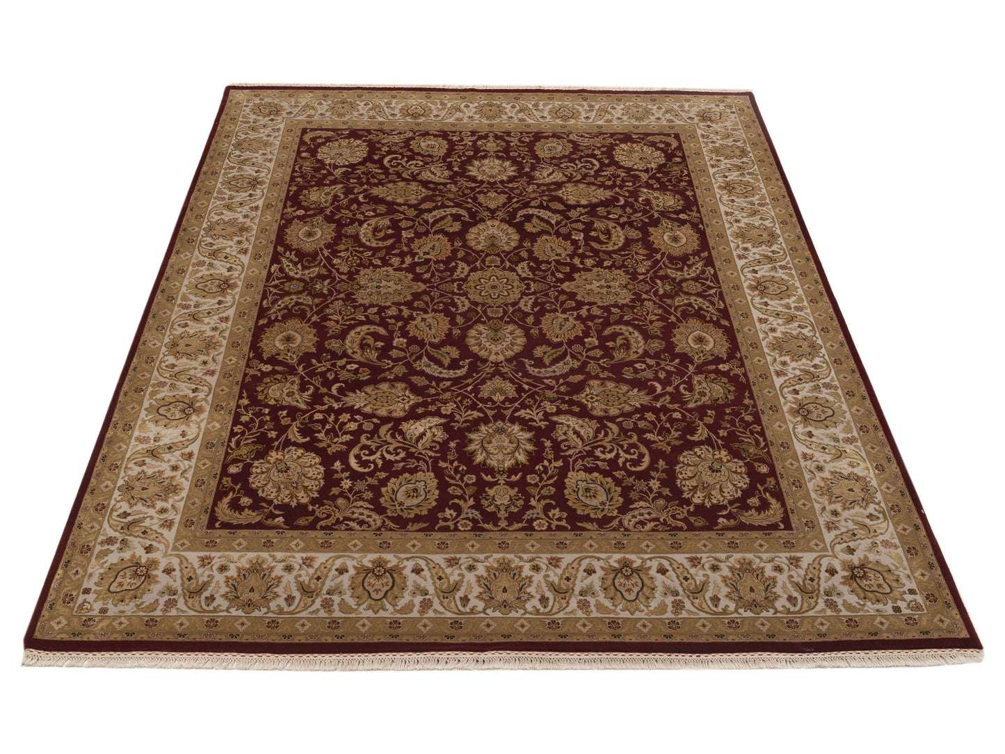 Javira Silk Ivory Ivory 4x6 Hand Knotted Rug