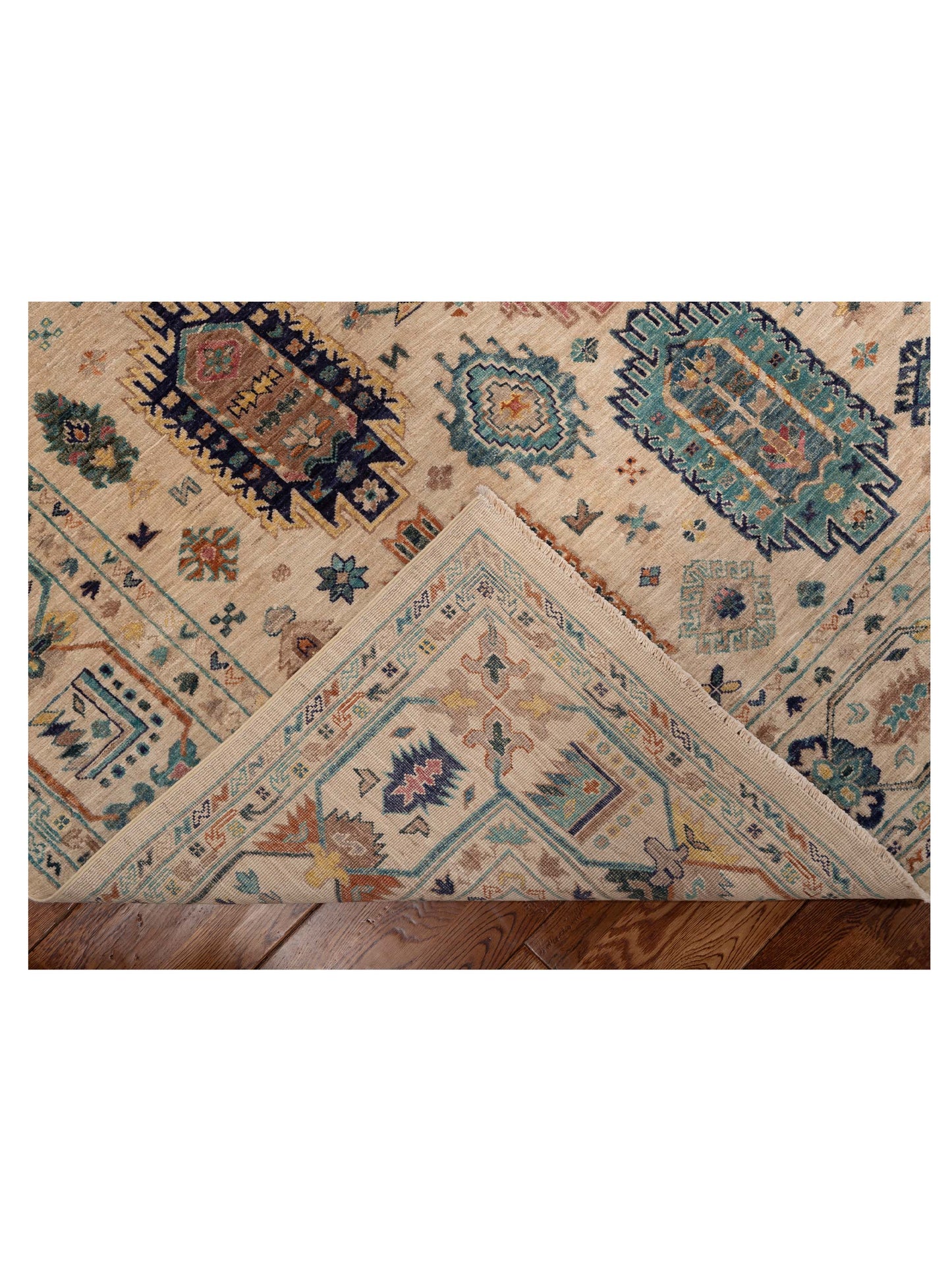 Zamira Lux Ivory Ivory 6.9x9.7 Hand Knotted Rug