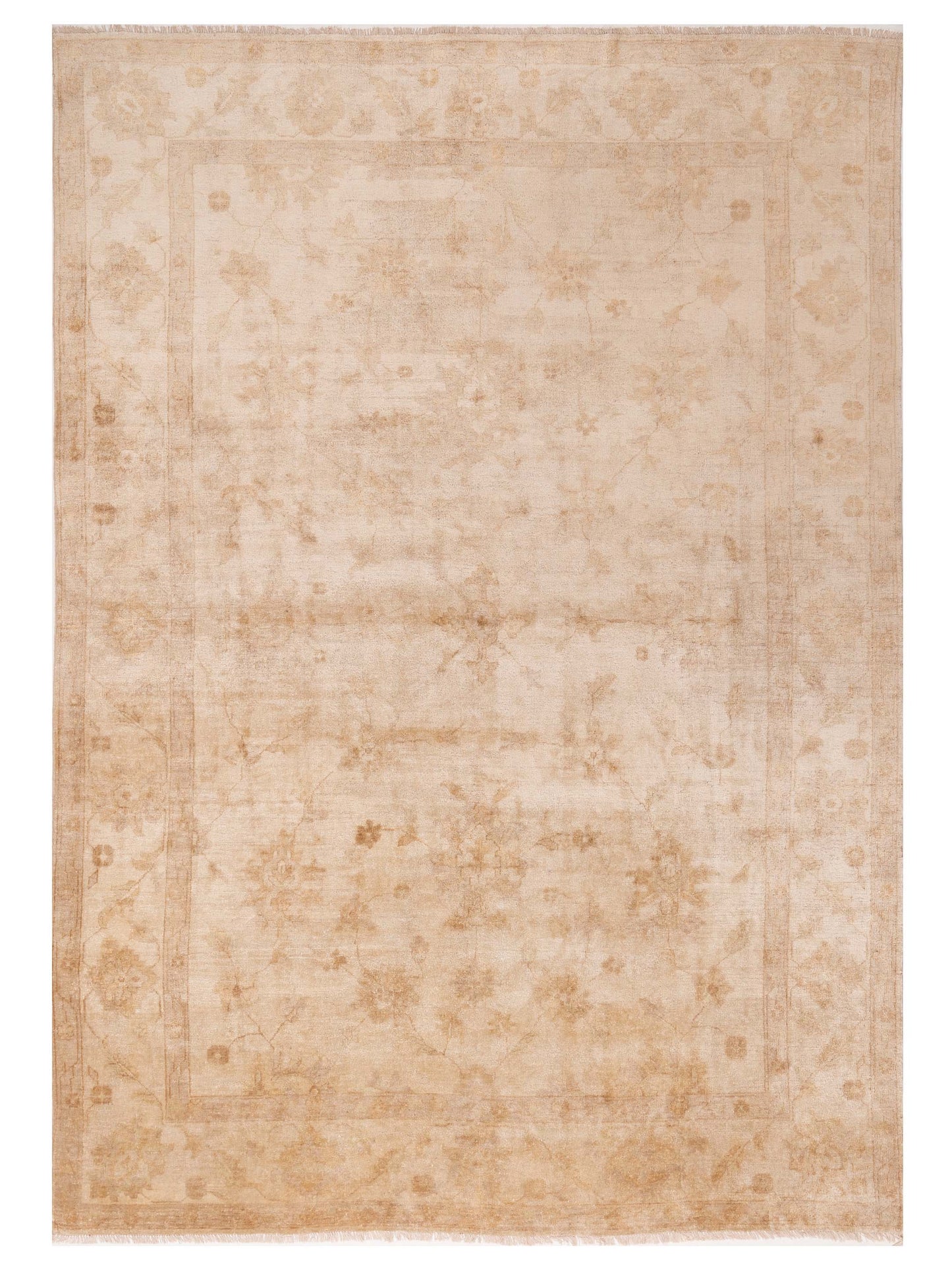 Rajpur Oushak Shah  Beige Beige Traditional