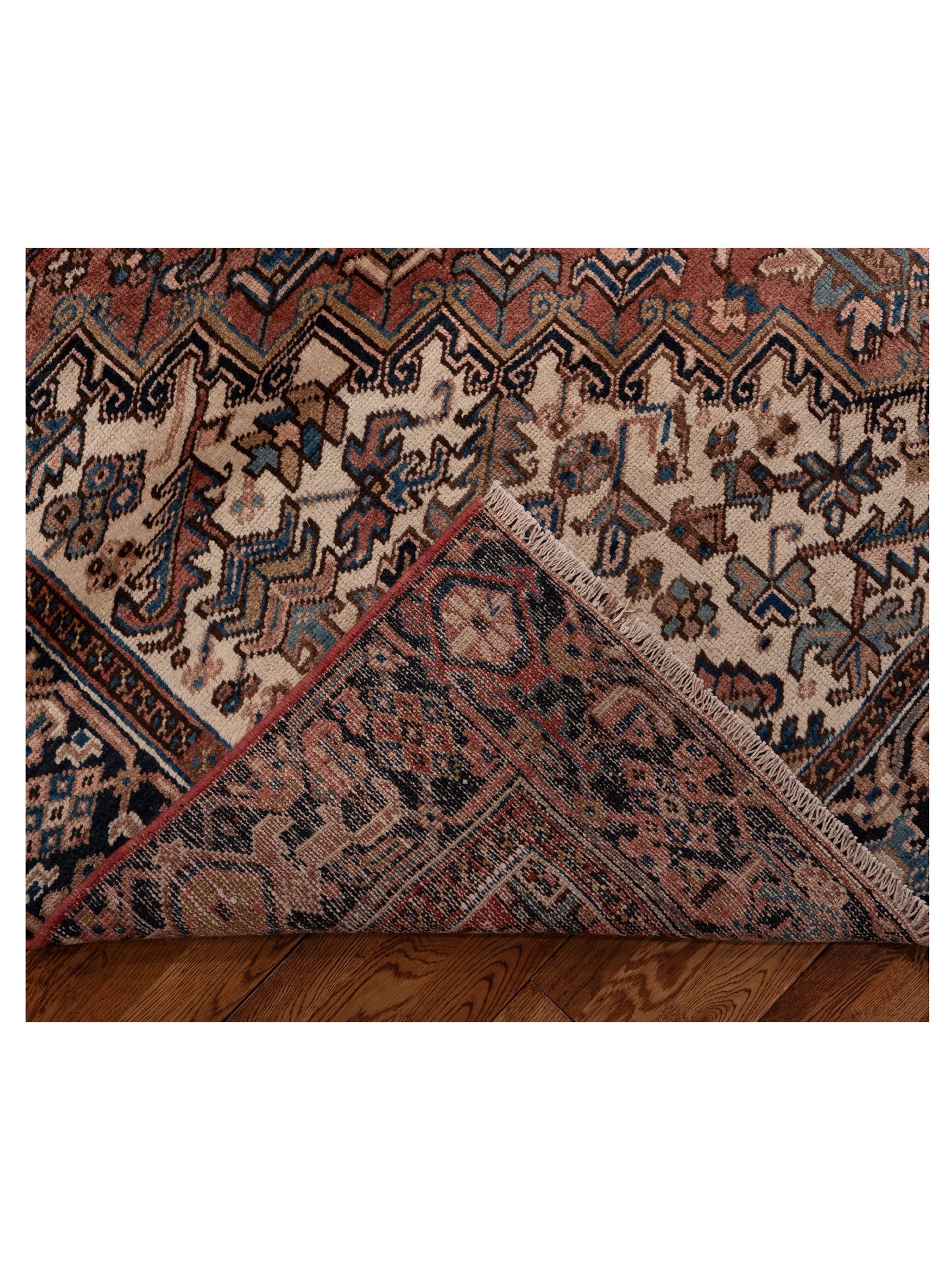 Antiqua Heirloom Brown Navy 7.10x11.1 Hand Knotted Rug