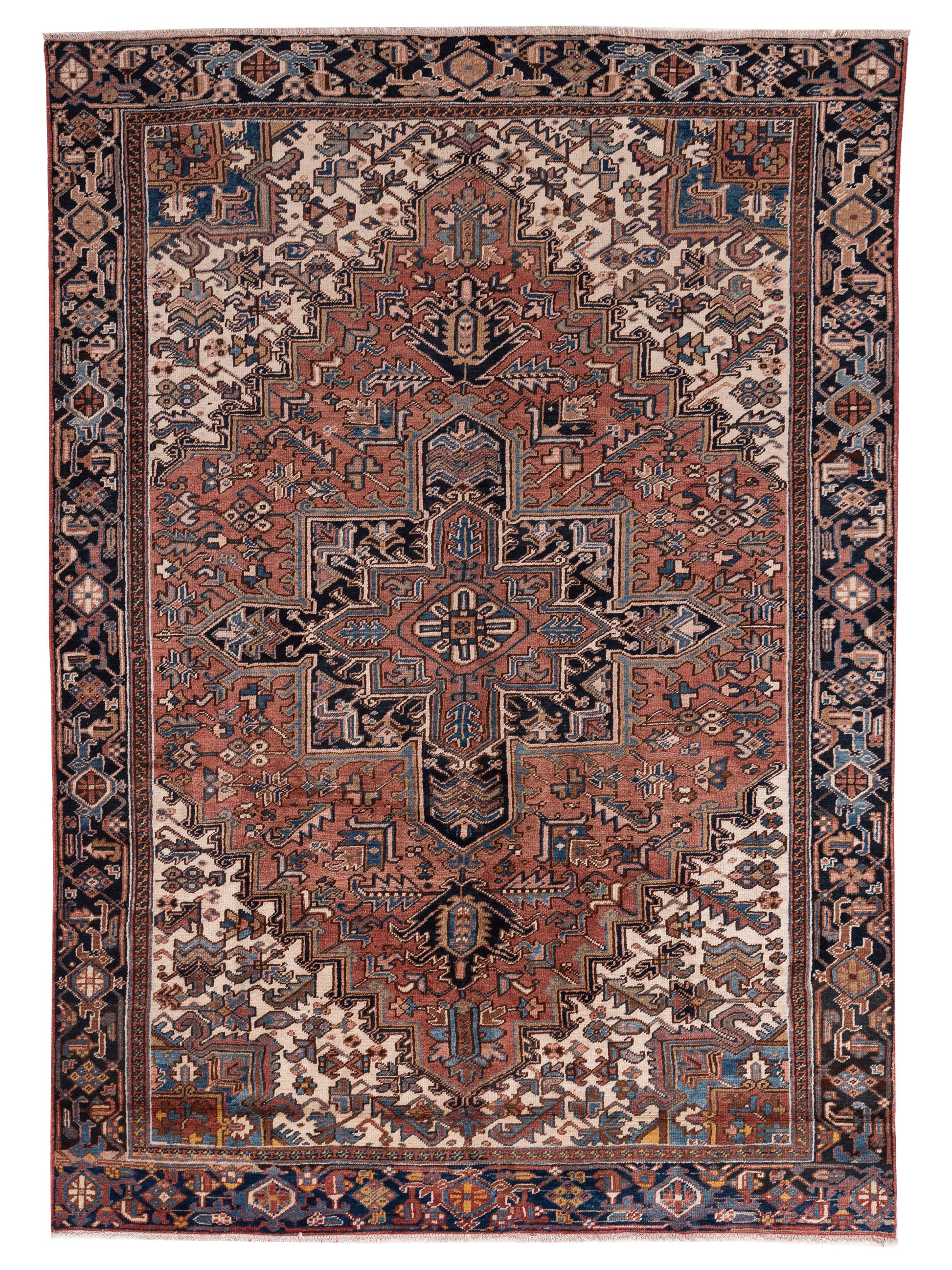 Pasha Antique Heirloom  Brown Navy Traditional