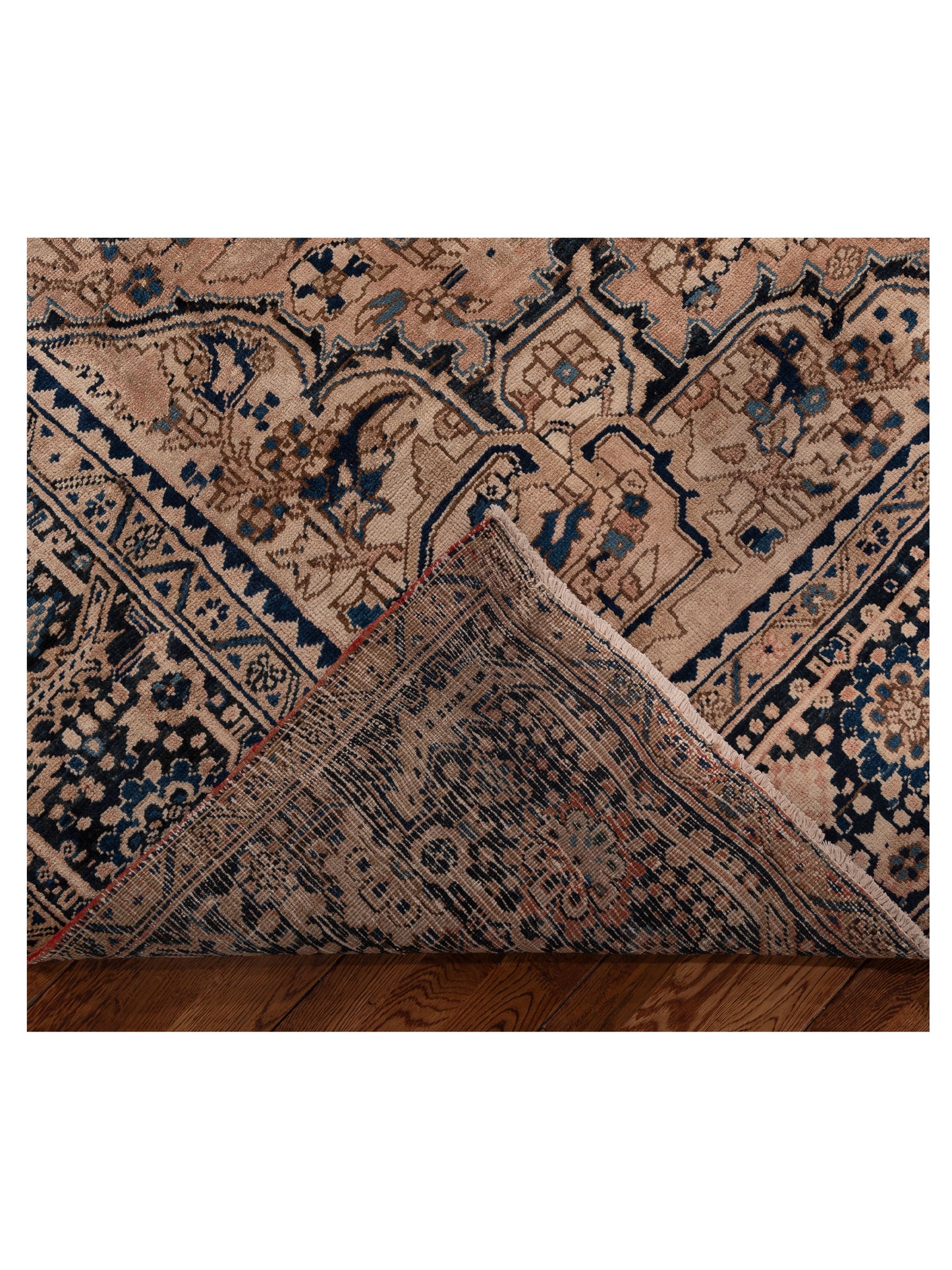 Antiqua Heirloom Brown Navy 9.4x12.9 Hand Knotted Rug