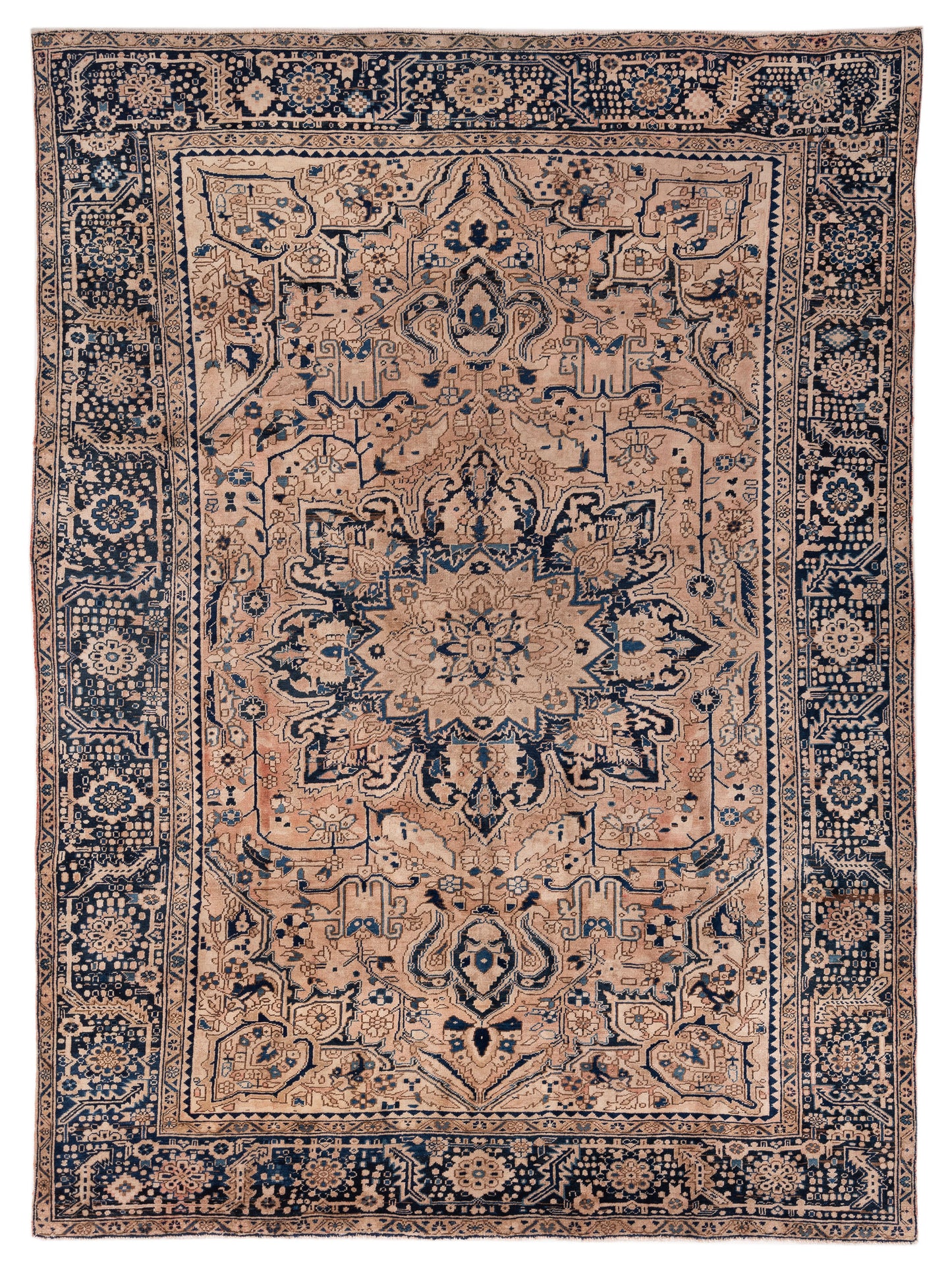 Pasha Antique Heirloom  Brown Navy Traditional