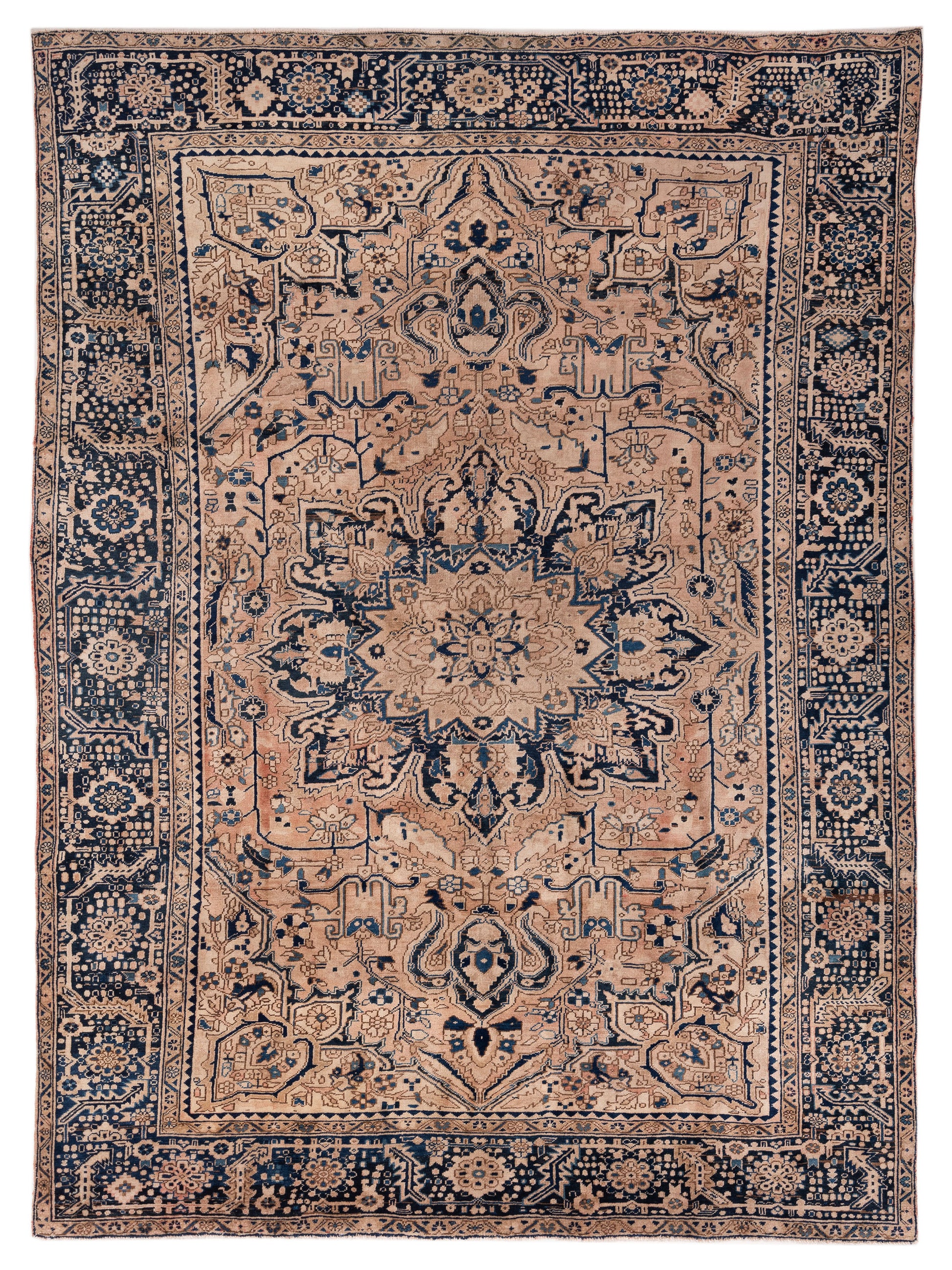 Pasha Antique Heirloom  Brown Navy Traditional