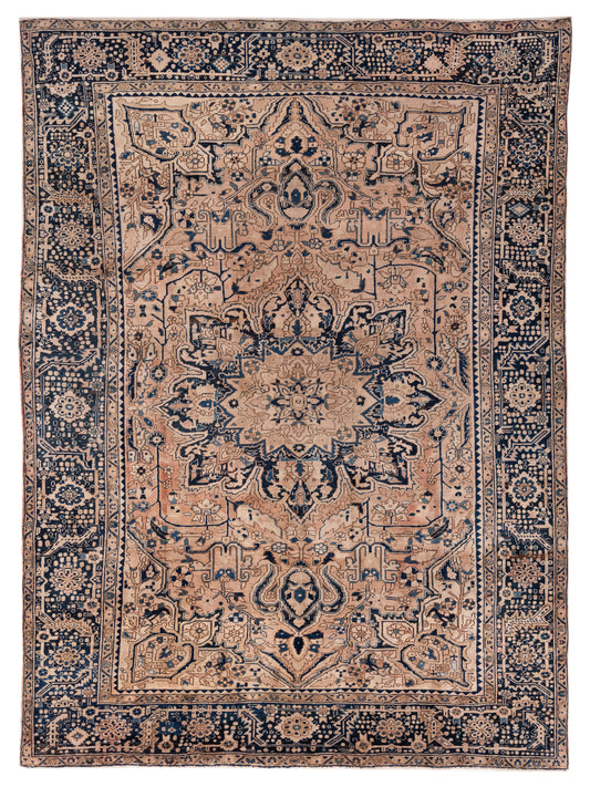 Pasha Antique Heirloom  Brown Navy Traditional