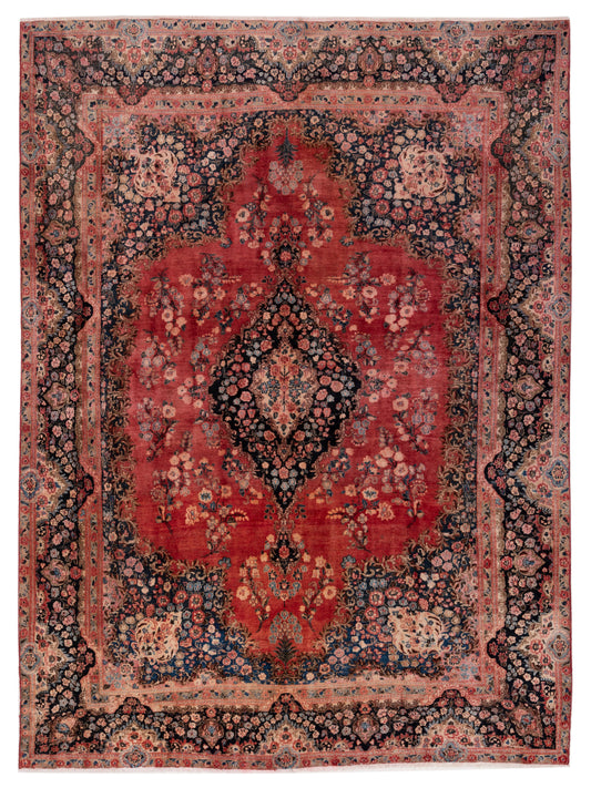Pasha Antique Heirloom  Red Navy Traditional