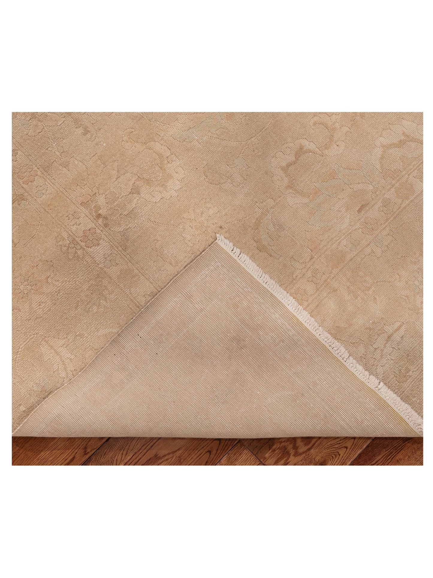 Vintage Cream Cream 10.2x14.2 Hand Knotted Rug