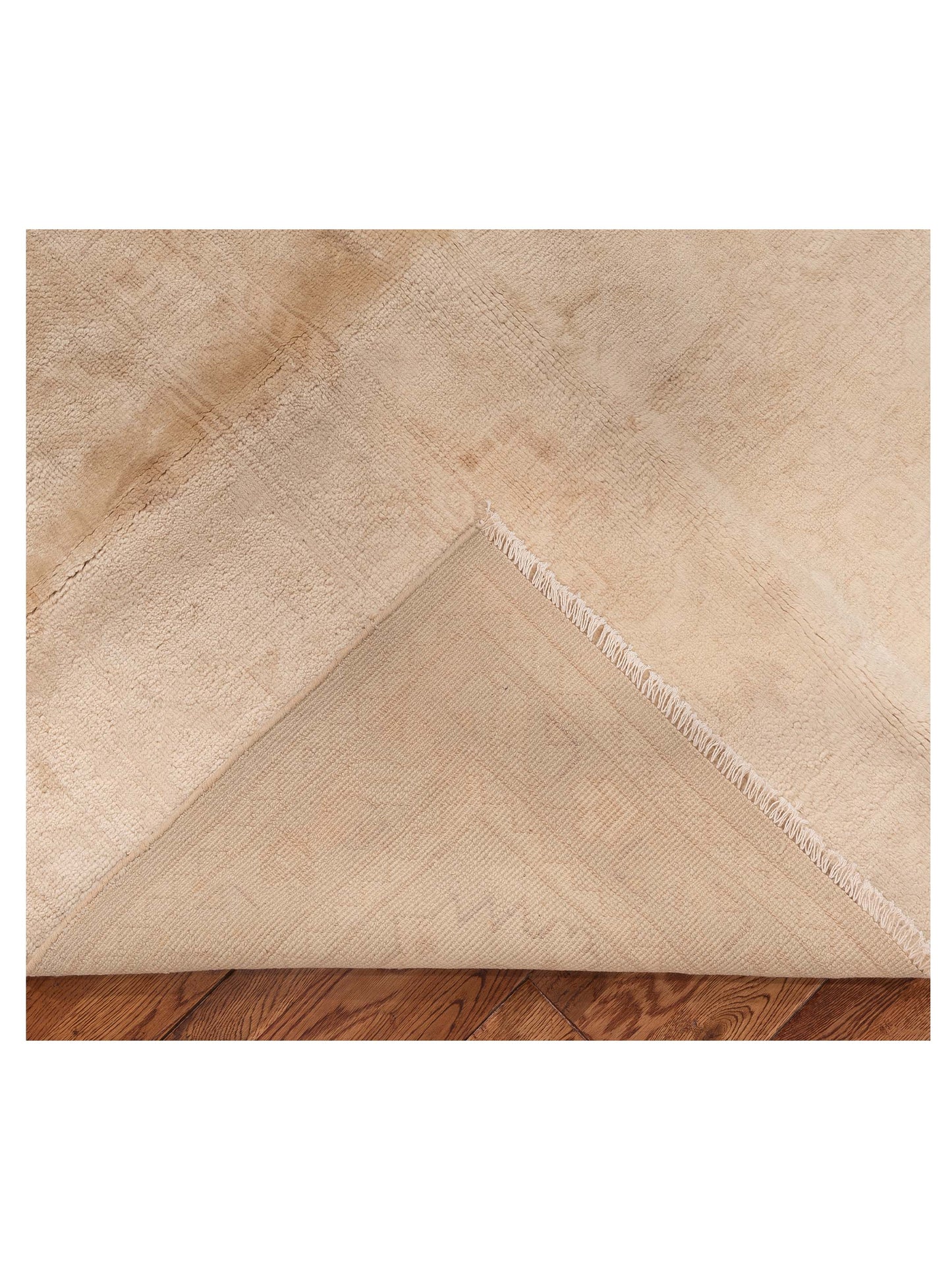 Oushara Beige Beige 9.11x13.5 Hand Knotted Rug