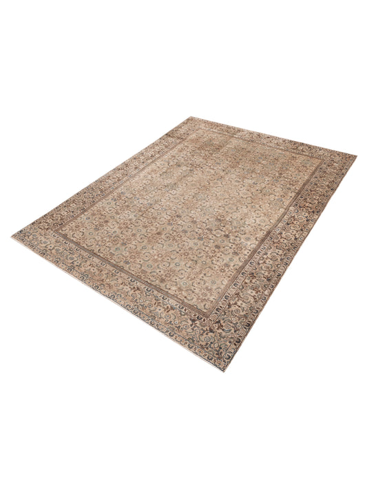 Antiqua Heirloom Brown Brown 8.10x11.11 Hand Knotted Rug