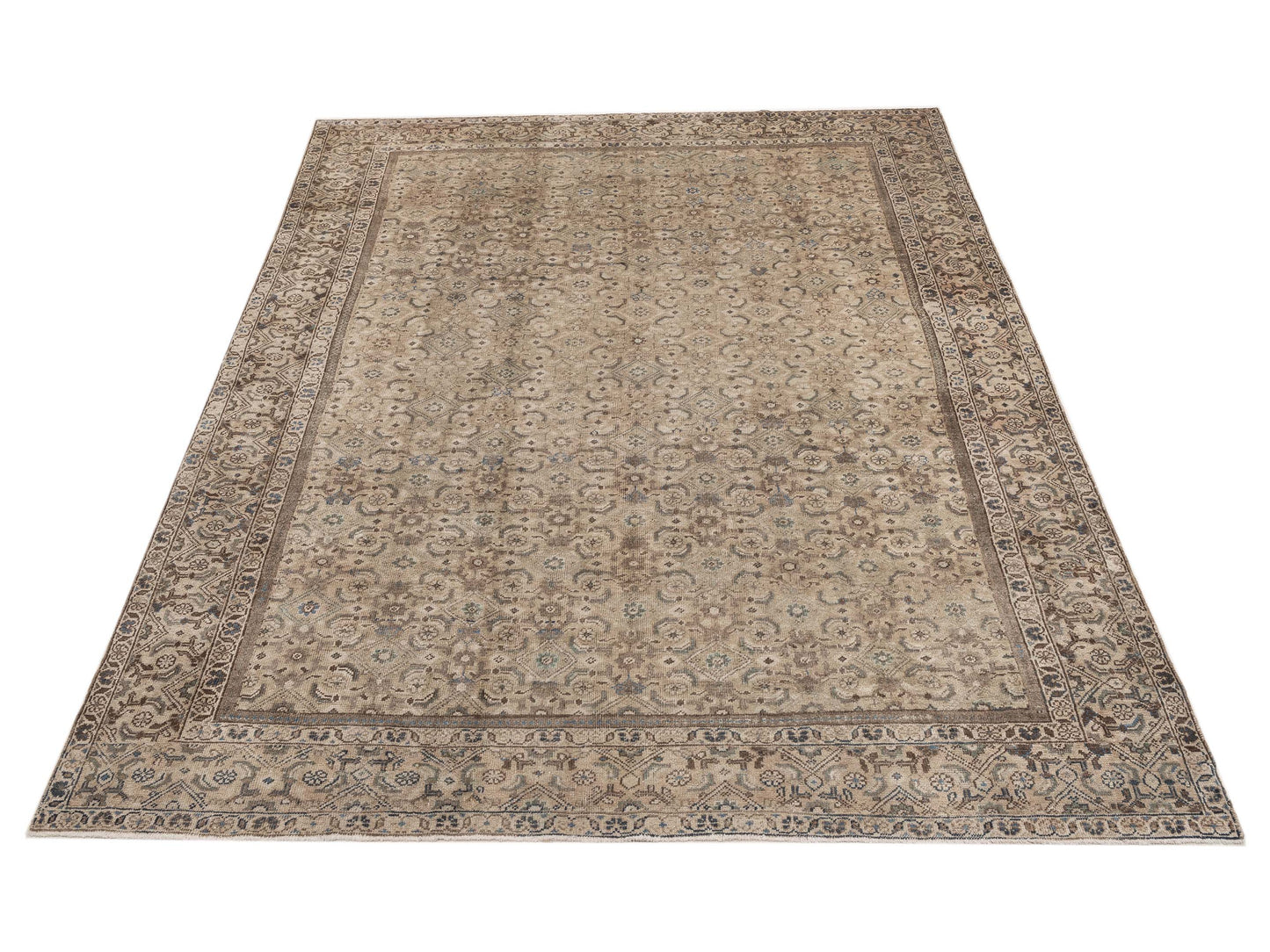 Antiqua Heirloom Brown Brown 8.10x11.11 Hand Knotted Rug