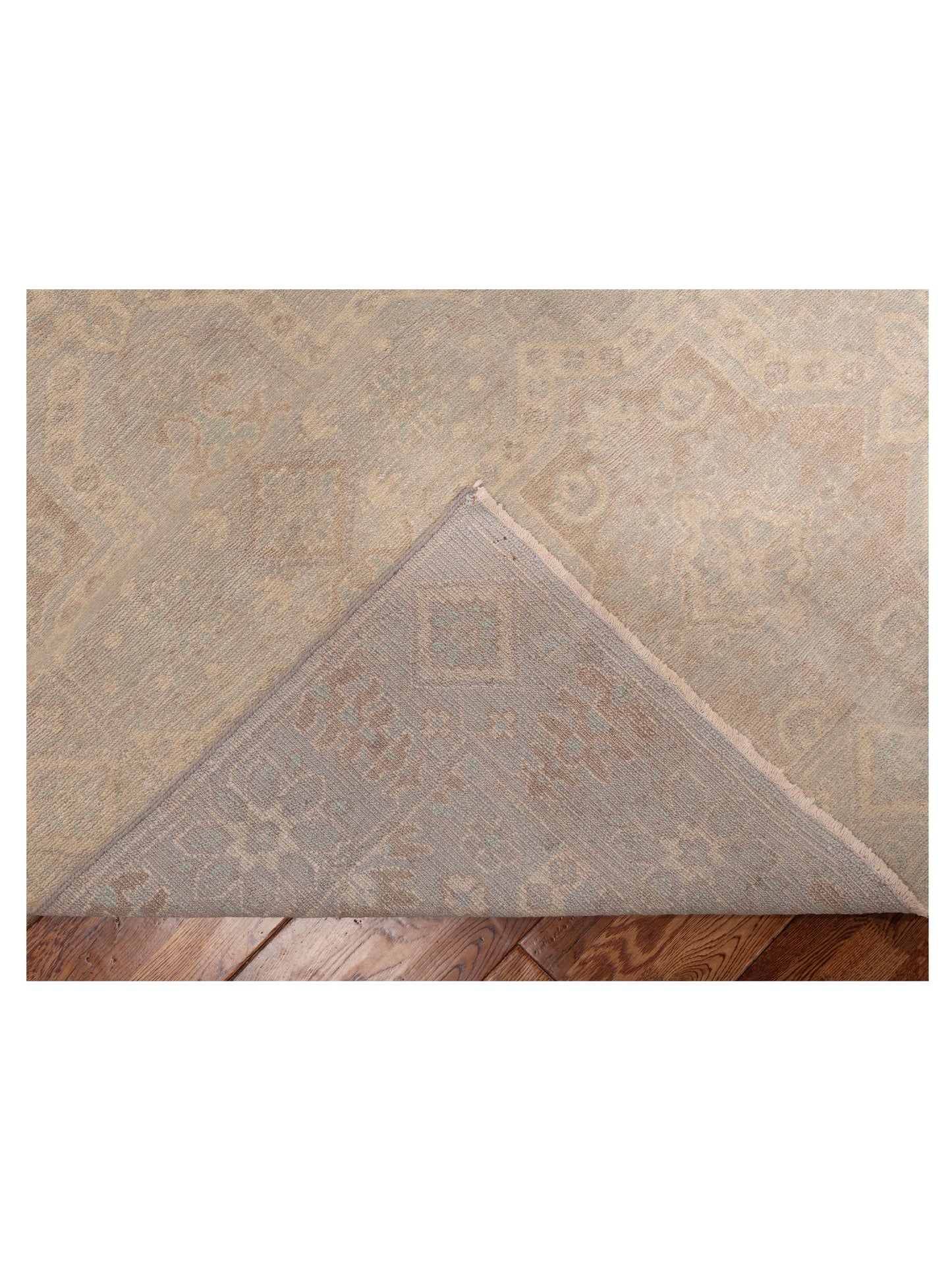 Andalusia Silver Green 10.2x13.6 Hand Knotted Rug