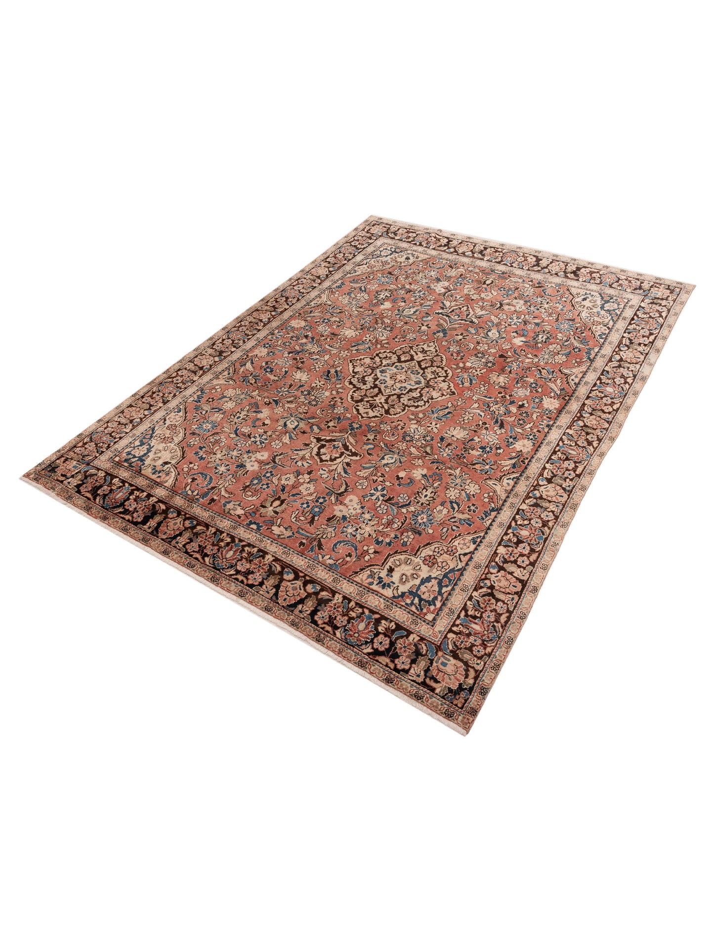Antiqua Heirloom Rust Brown 8.9x11.10 Hand Knotted Rug