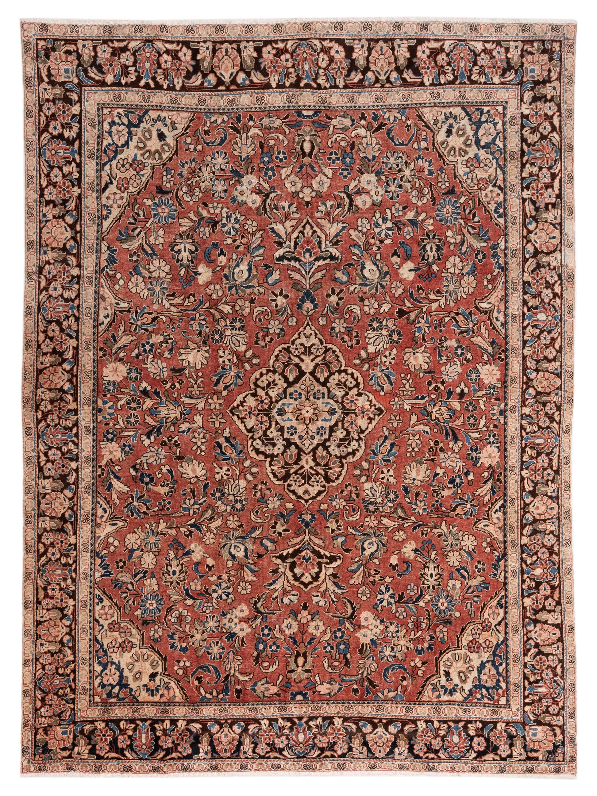 Pasha Antique Heirloom  Rust Brown Traditional