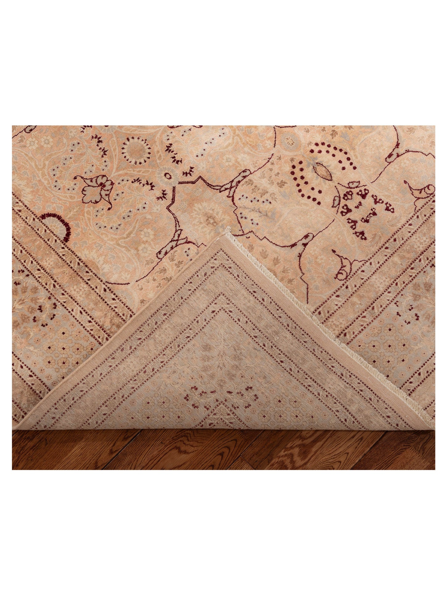 Jallira Pink Silver 8.3x10.1 Hand Knotted Rug