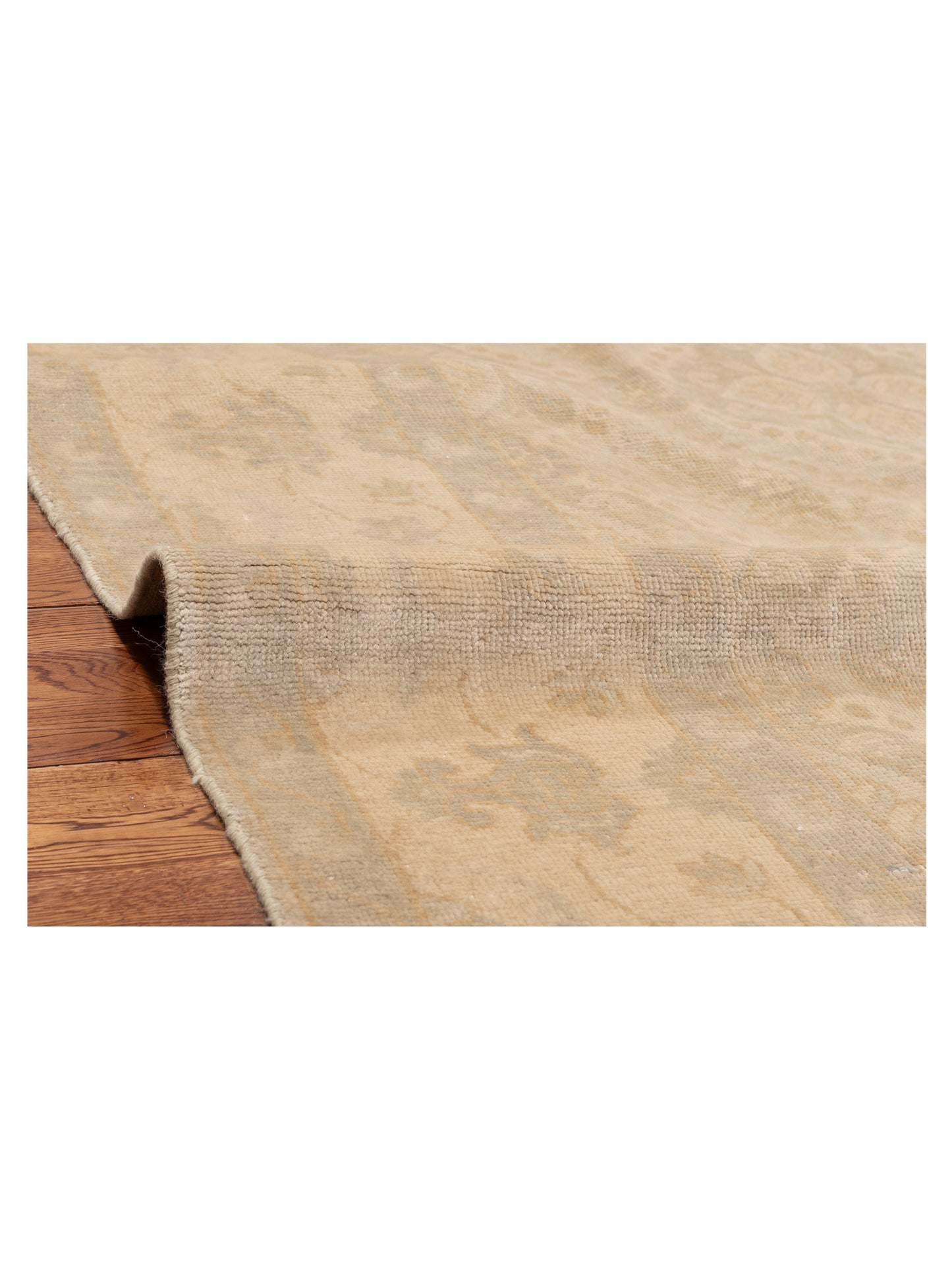 Rosetta Green Ivory 9.2x12 Hand Knotted Rug