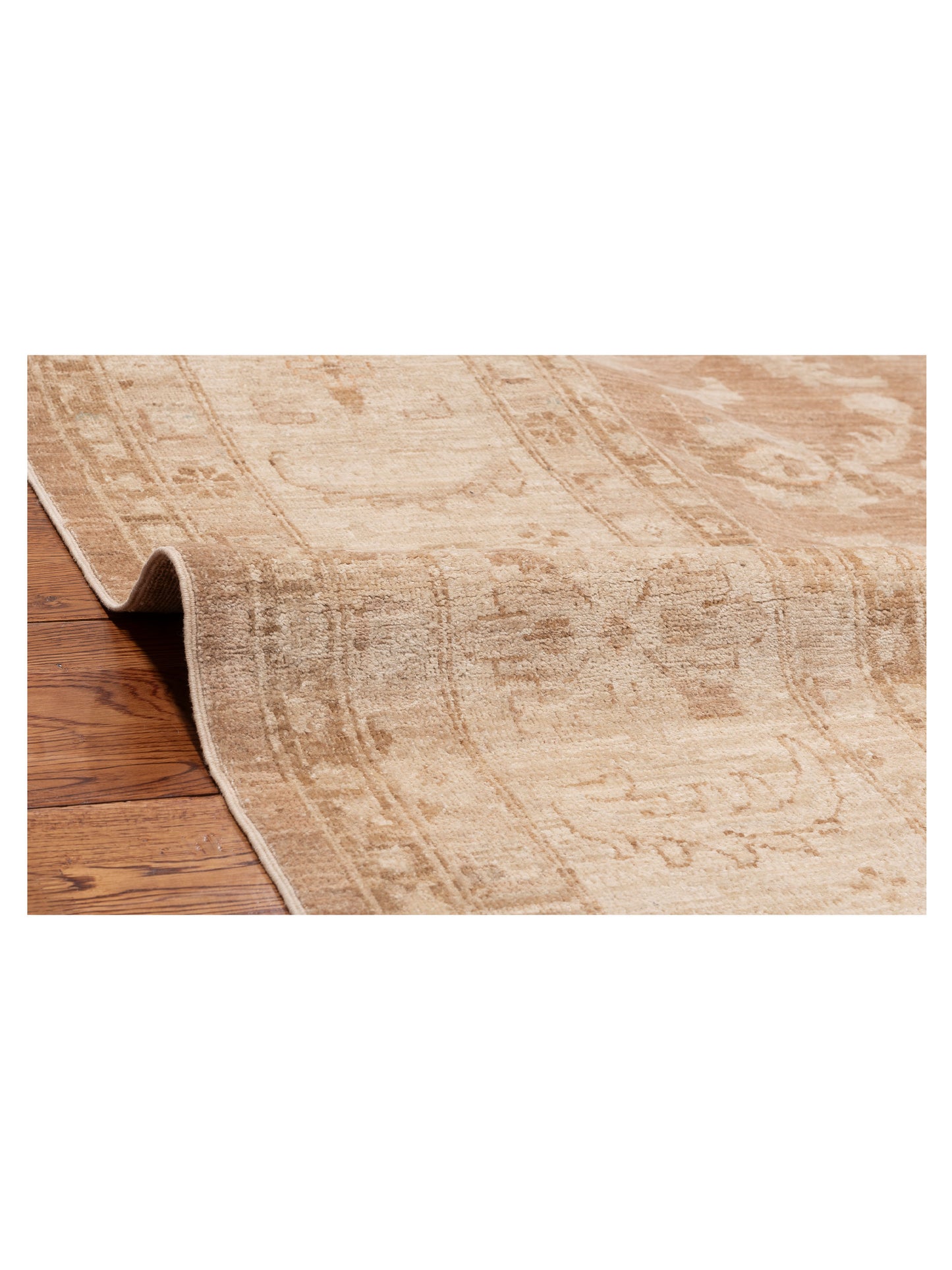 Sabira Brown Ivory 8.11x11.7 Hand Knotted Rug