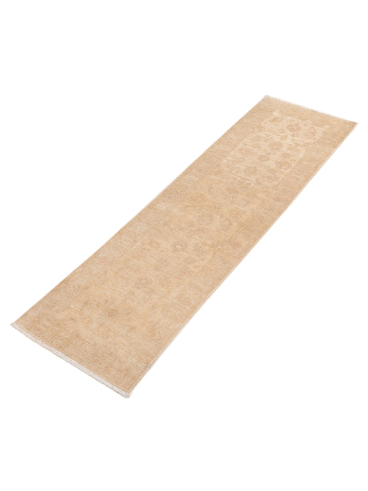 Sabira Silver Ivory 2.7x9.4 Hand Knotted Rug