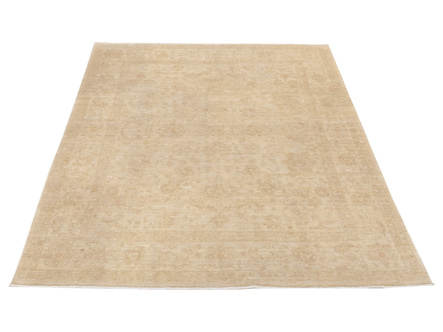 Sabira Ivory Ivory 7.9x10 Hand Knotted Rug
