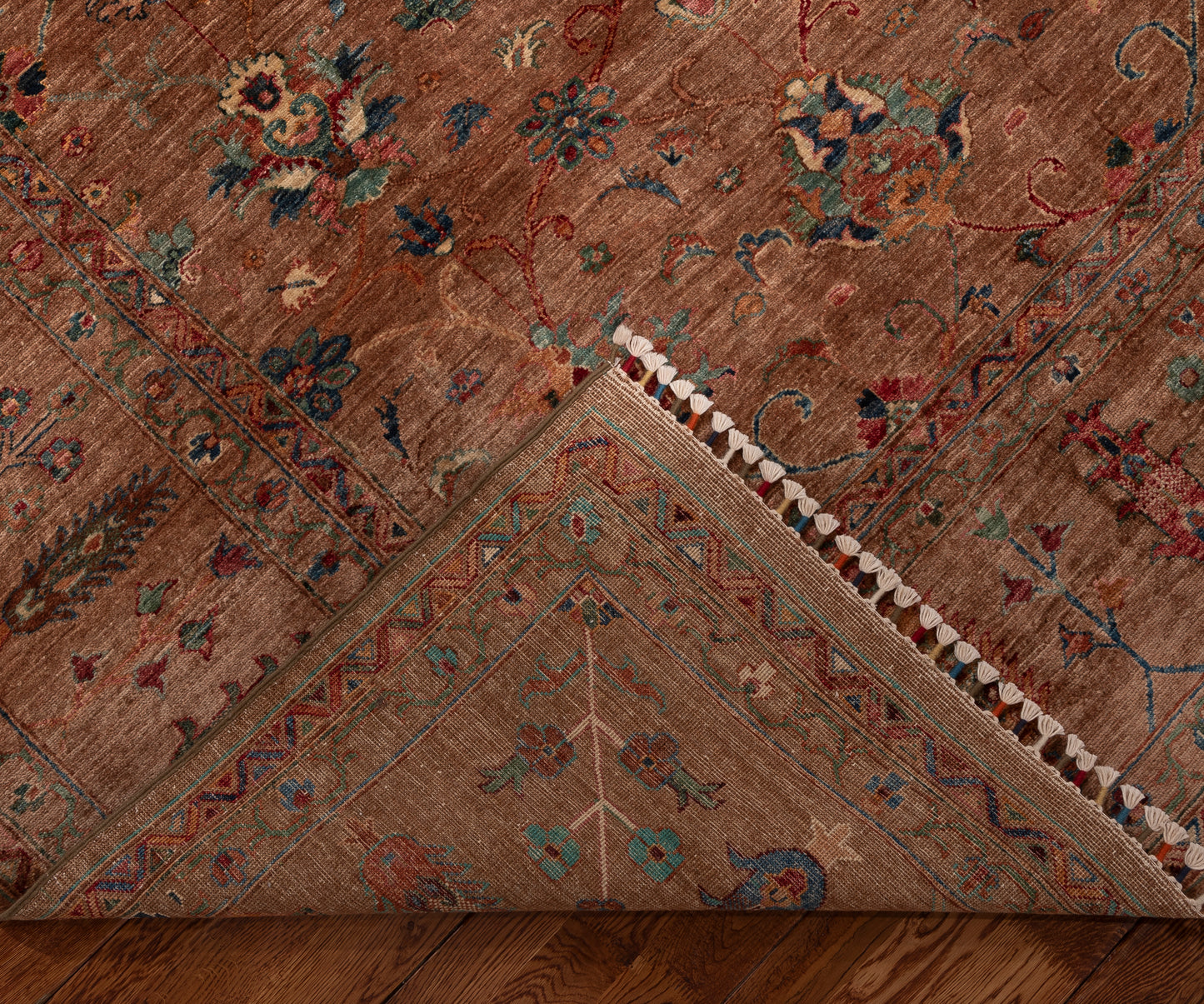 Sabira Brown Brown 9.1x11.9 Hand Knotted Rug