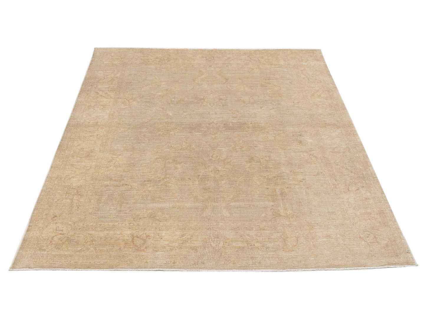 Sabira Silver Ivory 8.2x9.9 Hand Knotted Rug