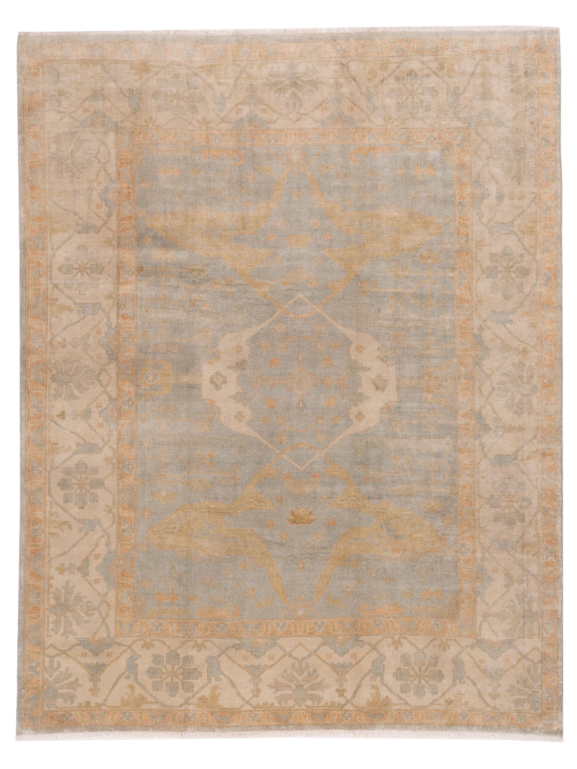 Rajpur Oushak Shah  Blue Ivory Traditional