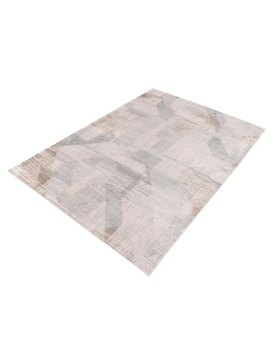 Calvera Silver Gray 8x11 Machine Made Rug