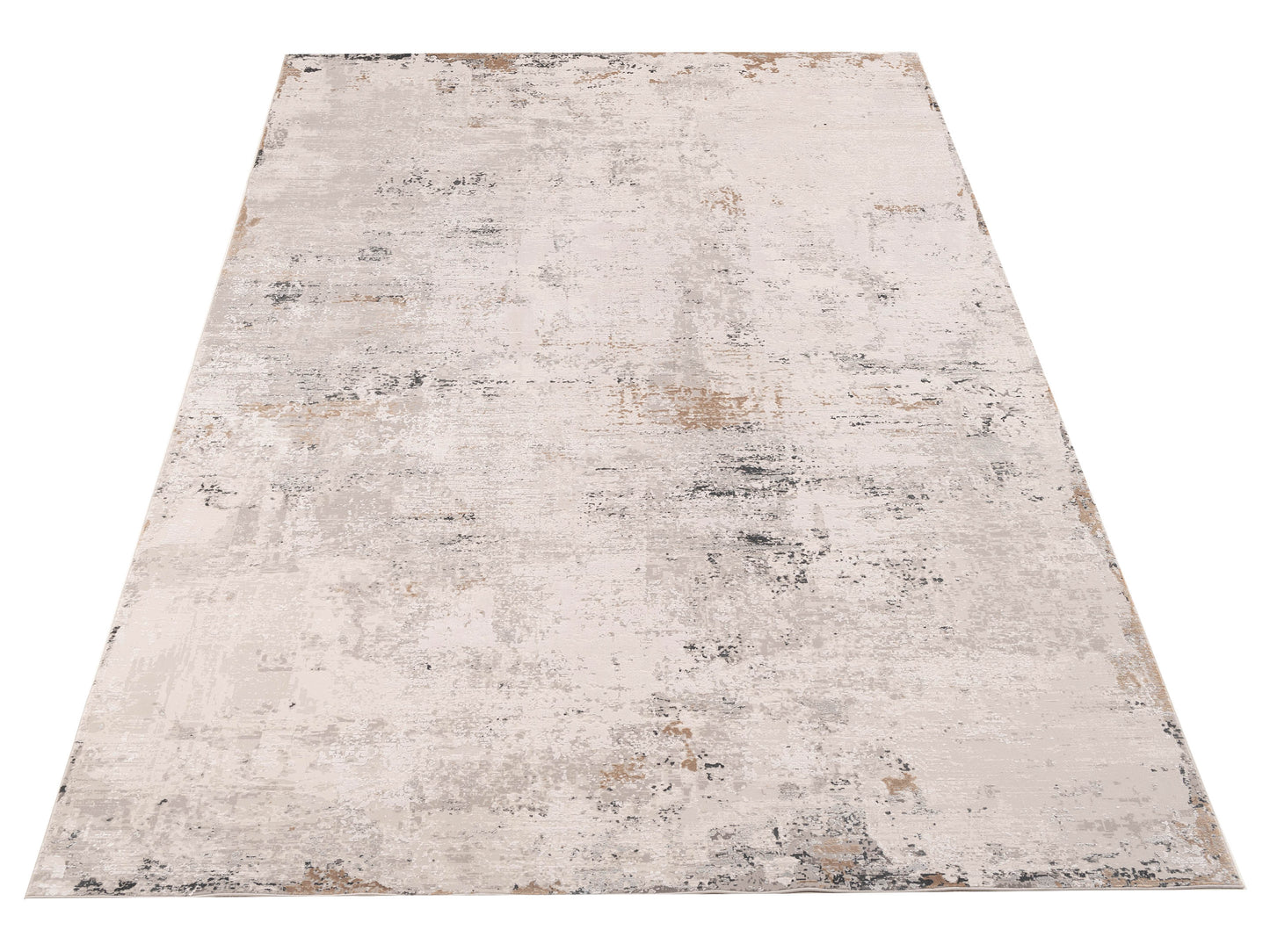 Calvera Beige Gray 8x11 Machine Made Rug