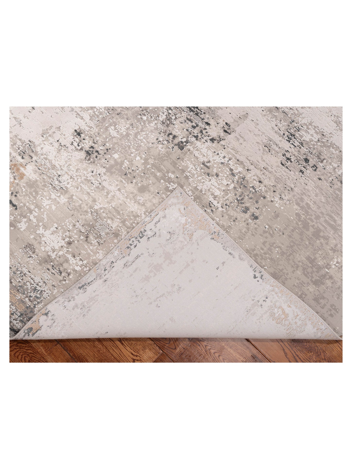Calvera Beige Gray 8x11 Machine Made Rug