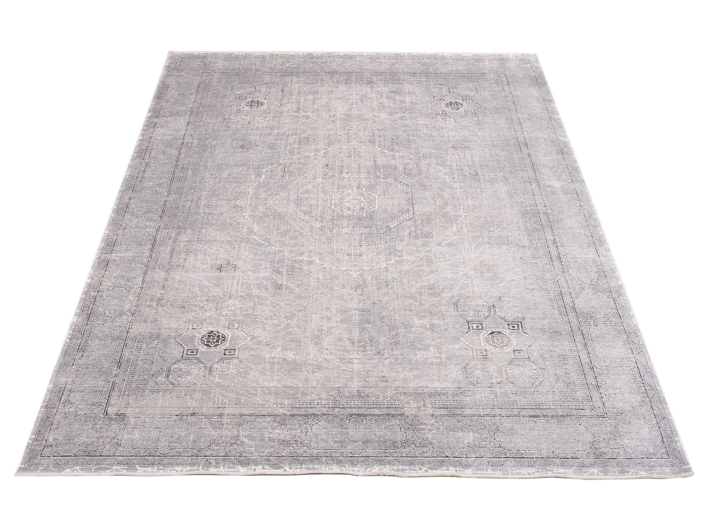 Calvera Silver Gray 8x10 Machine Made Rug