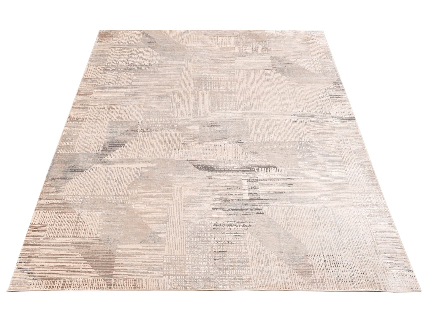 Calvera Beige Gray 8x10 Machine Made Rug