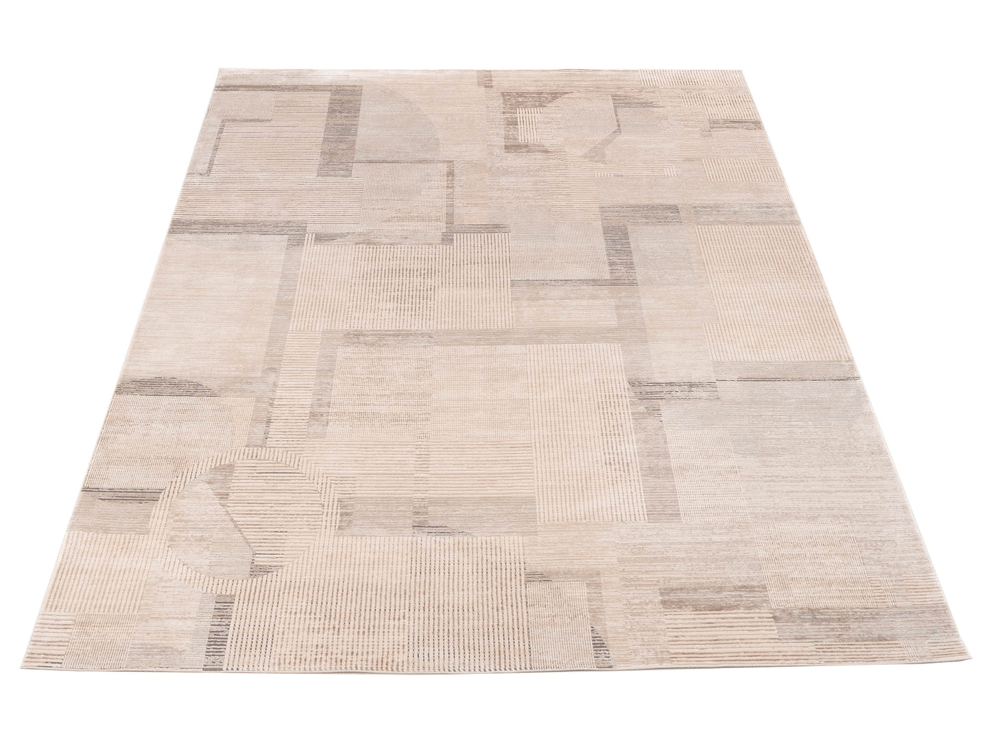 Calvera Beige Gray 8x10 Machine Made Rug