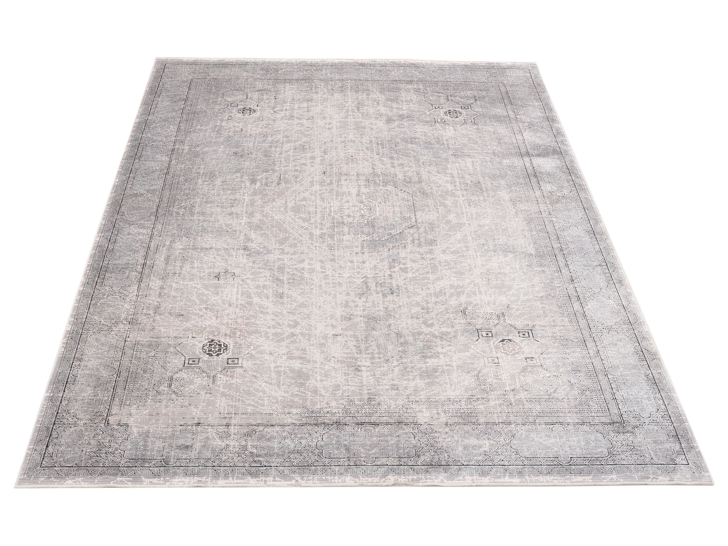 Calvera Silver Gray 8x10 Machine Made Rug