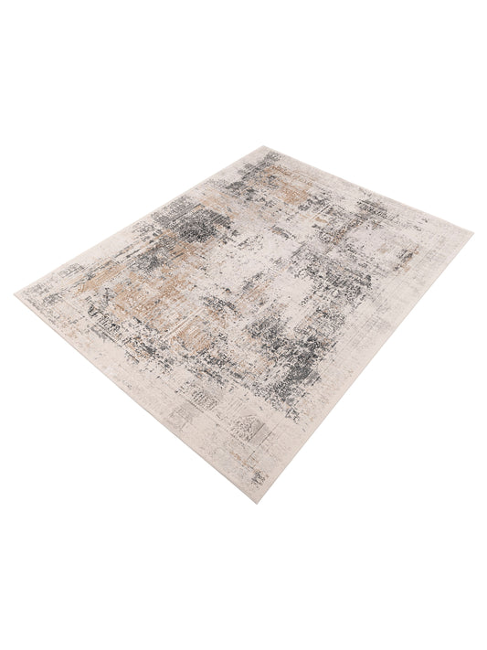 Calvera Beige Gray 8x10 Machine Made Rug