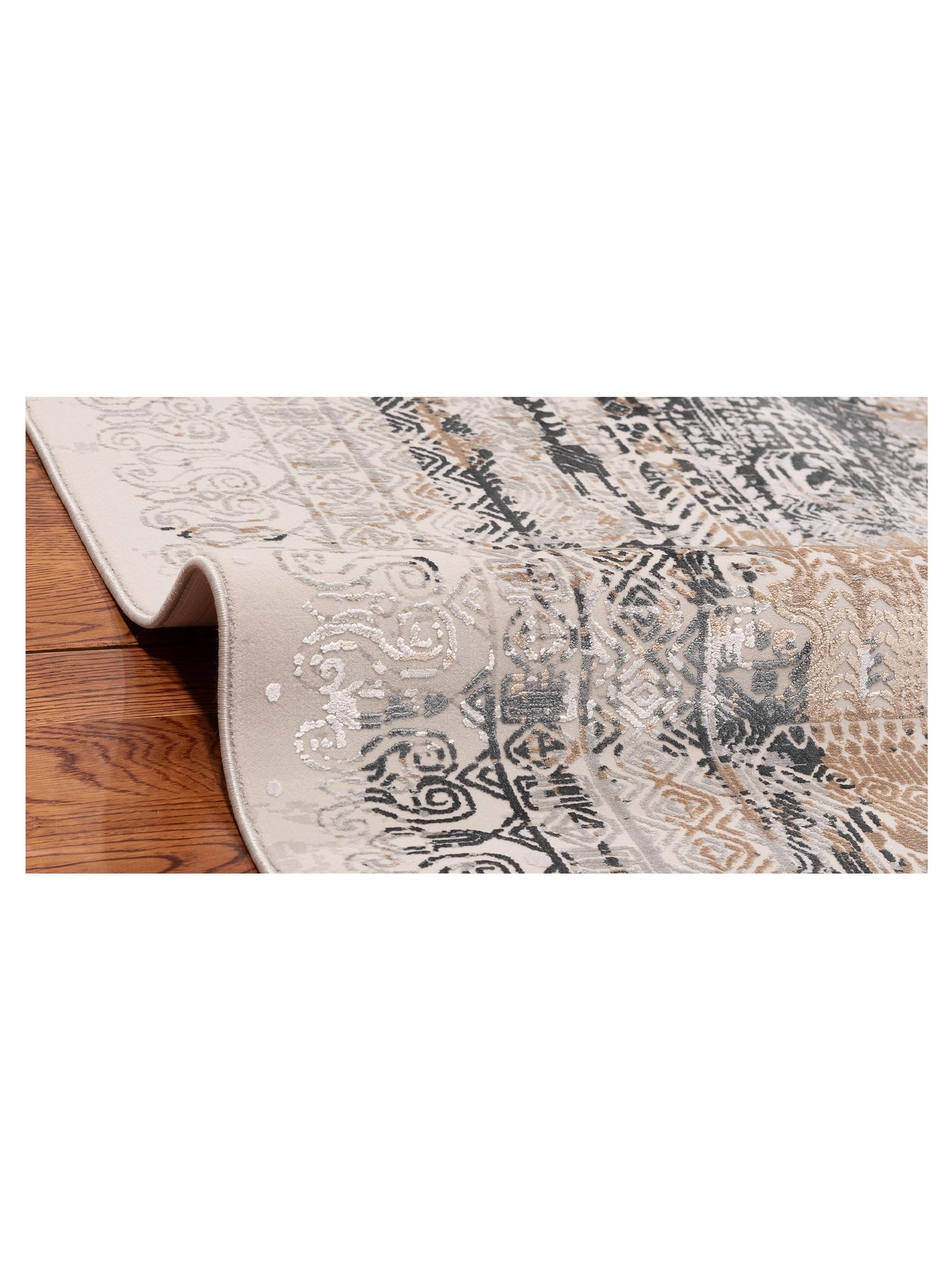 Calvera Beige Gray 8x10 Machine Made Rug