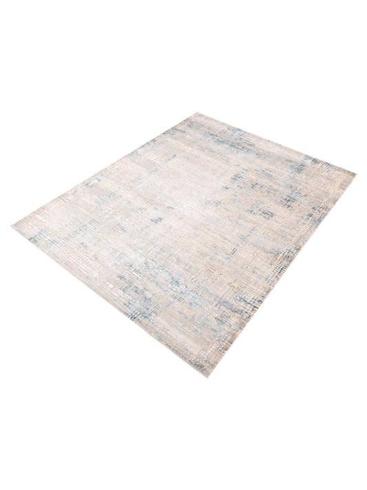 Calvera Beige Blue 8x10 Machine Made Rug