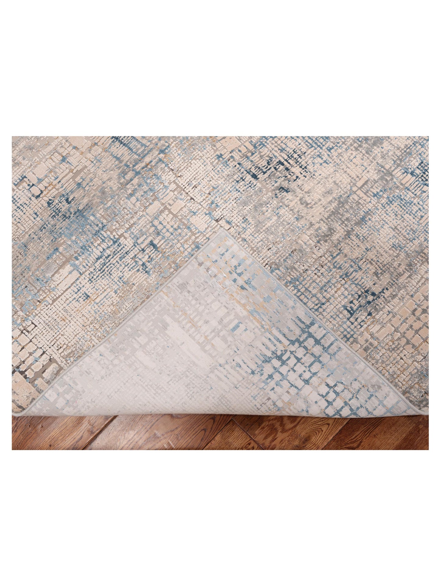 Calvera Beige Blue 8x10 Machine Made Rug
